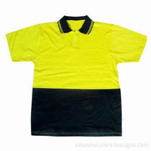 Hivis cotton fluorescence neon men's polo shirt